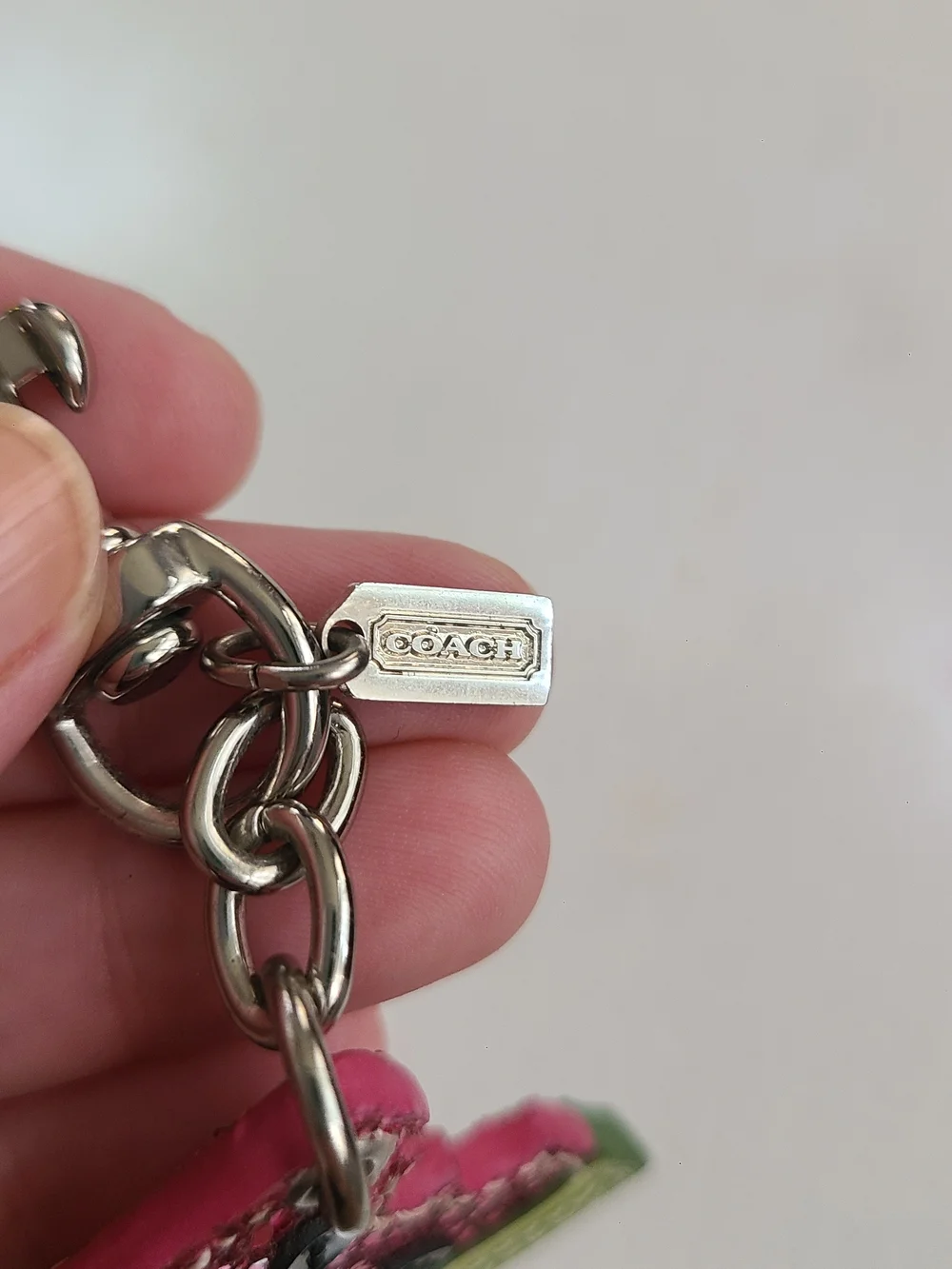 Rare Vintage Coach Watermelon Keychain - Pink and Green
